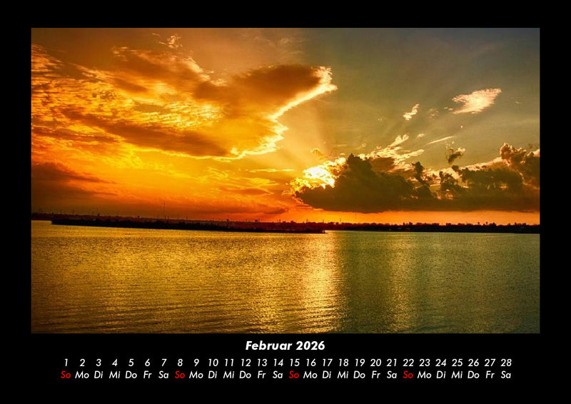 Sonnenuntergänge Fotokalender 2026 - 2