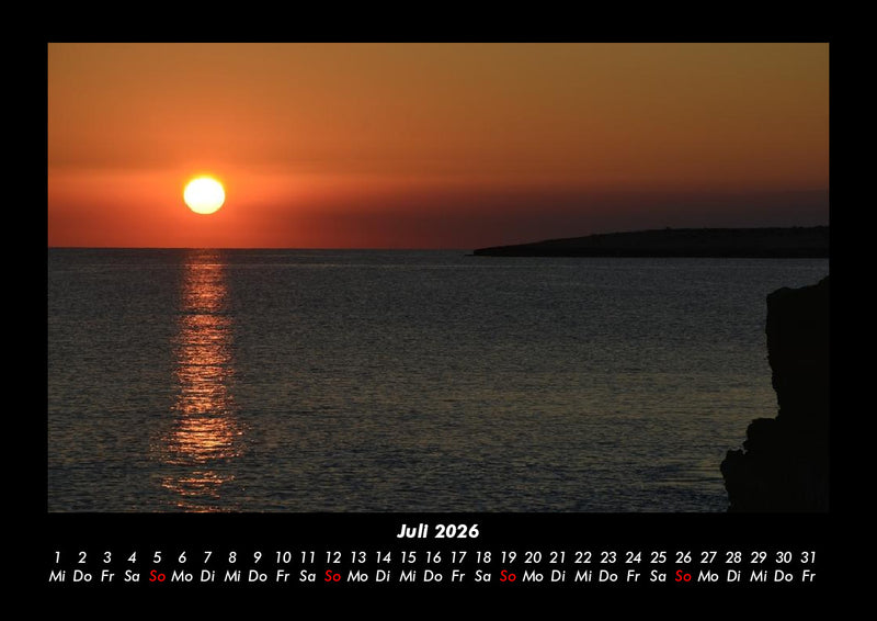 Sonnenuntergänge Fotokalender 2026 - 7