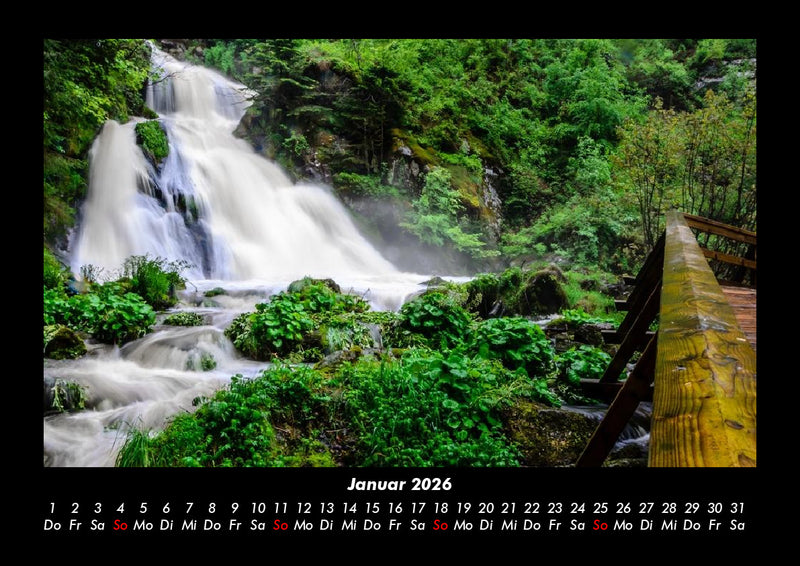 Wasserfälle Fotokalender 2026 - 1
