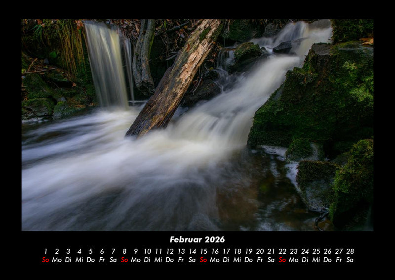 Wasserfälle Fotokalender 2026 - 2