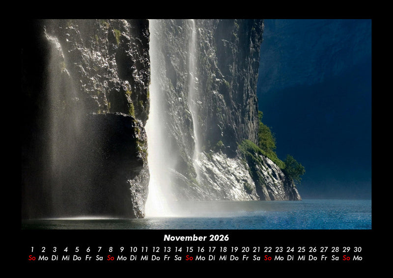Wasserfälle Fotokalender 2026 - 11