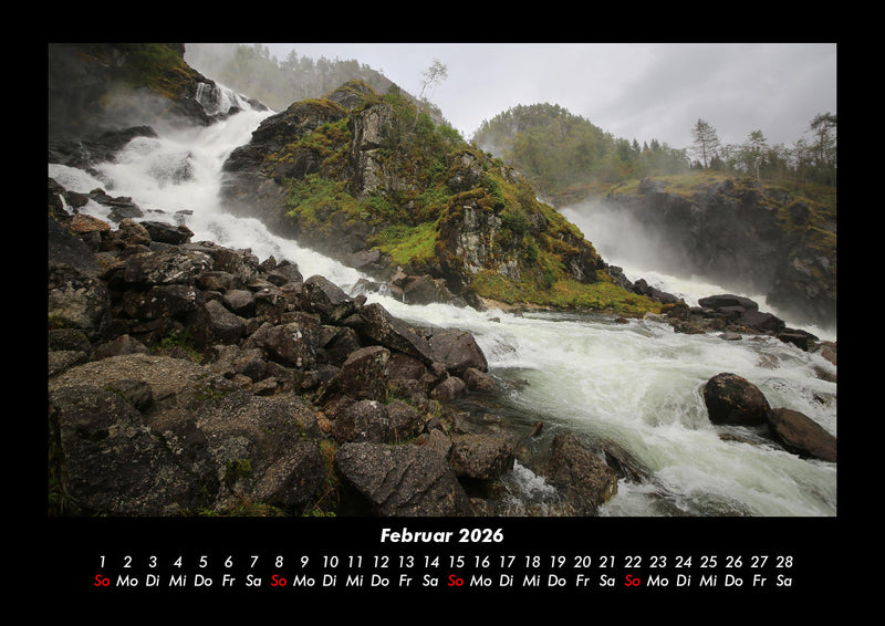 Wasserfälle Fotokalender 2026 - 2