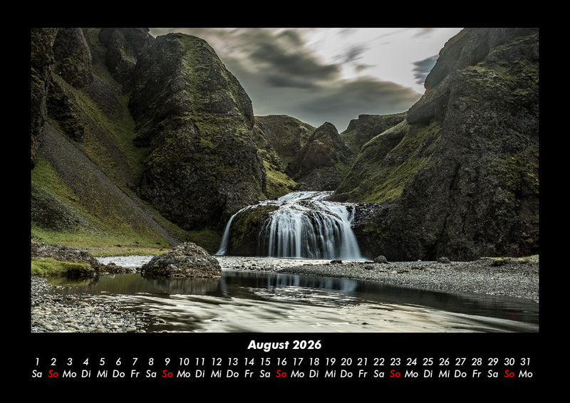 Wasserfälle Fotokalender 2026 - 8
