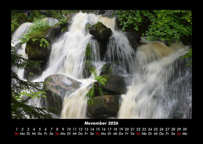 Wasserfälle Fotokalender 2026 - 11