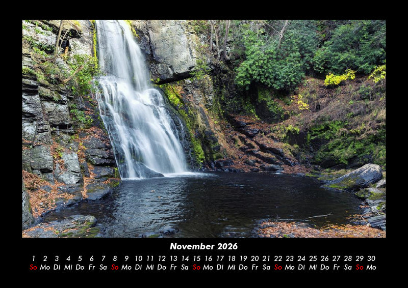 Wasserfälle Fotokalender 2026 - 11