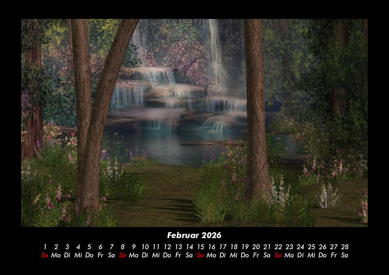 Wasserfälle Fotokalender 2026 - 2