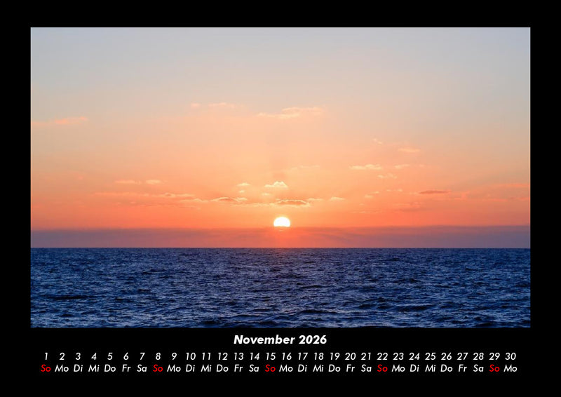 Sonnenuntergänge Fotokalender 2026 - 11