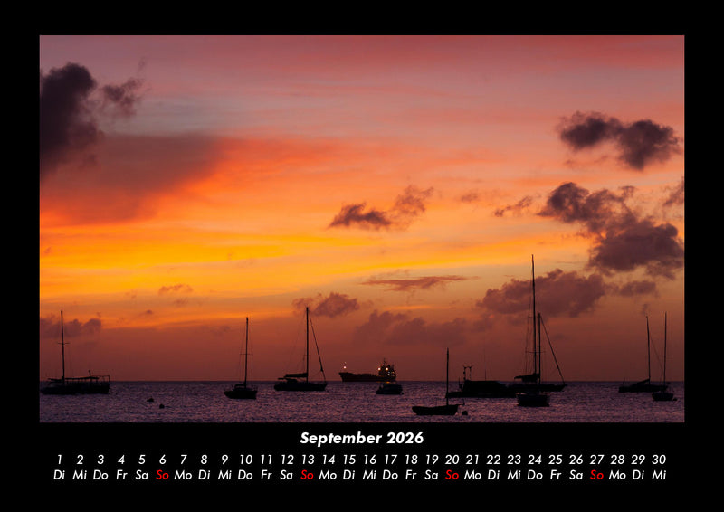 Sonnenuntergänge Fotokalender 2026 - 9