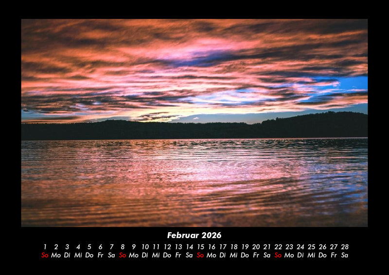 Sonnenuntergang Fotokalender 2026 - 2