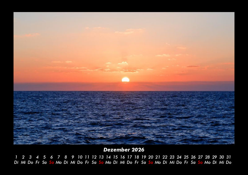 Sonnenuntergänge Fotokalender 2026 - 12