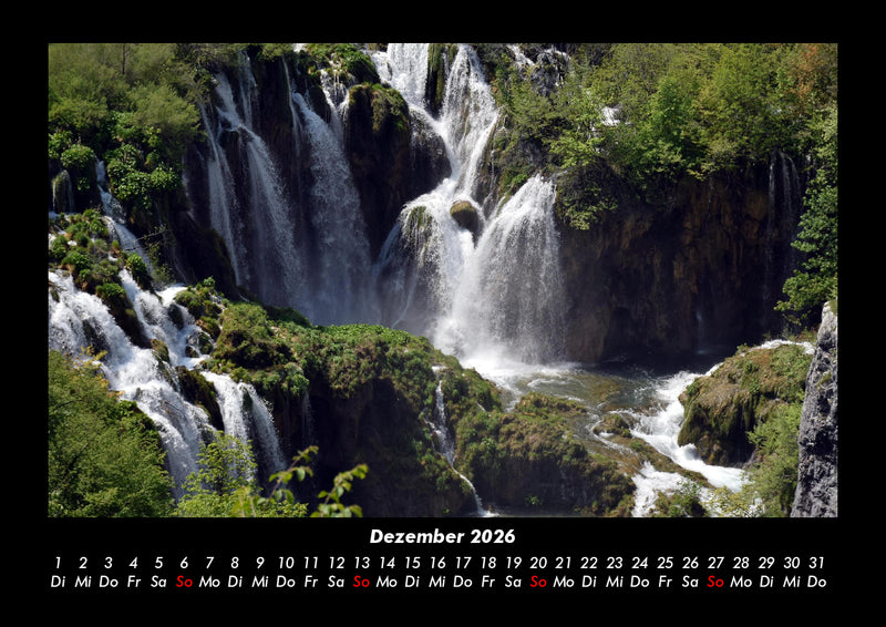 Wasserfälle Fotokalender 2026 - 12