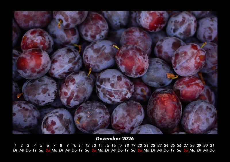 Obstkalender Fotokalender 2026 - 12