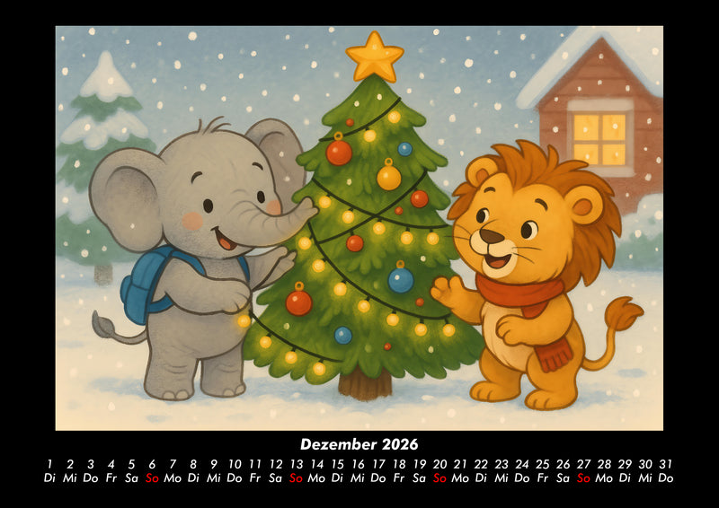 Raffi & Buschi - Ein Jahr voller Abenteuer Fotokalender 2026 - 12