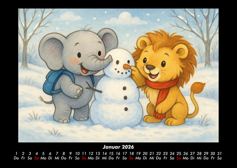 Raffi & Buschi - Ein Jahr voller Abenteuer Fotokalender 2026 - 1
