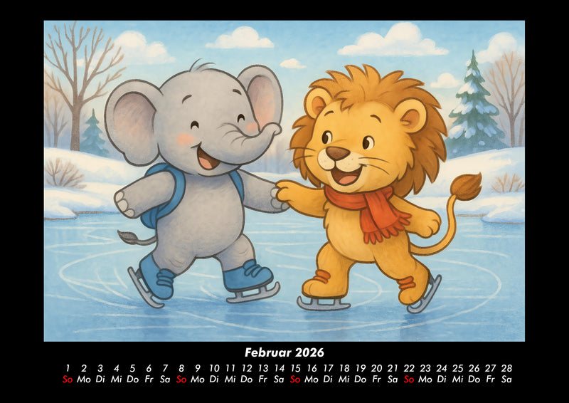 Raffi & Buschi - Ein Jahr voller Abenteuer Fotokalender 2026 - 2