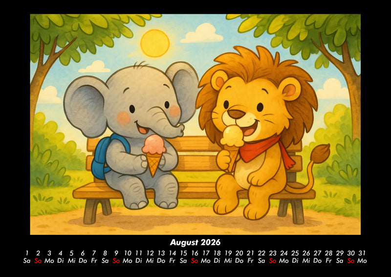 Raffi & Buschi - Ein Jahr voller Abenteuer Fotokalender 2026 - 8
