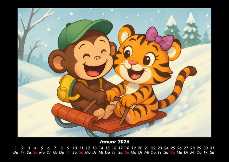 Milo & Tina - Ein Jahr voller Freundschaft Fotokalender 2026 - 1