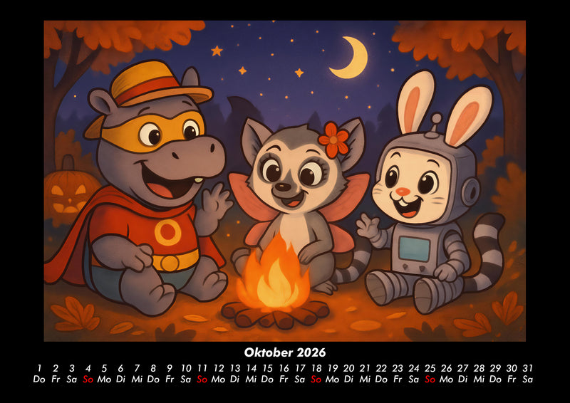 Sash, Lulu & Bouncy - Freunde fürs ganze Jahr Fotokalender 2026 - 10