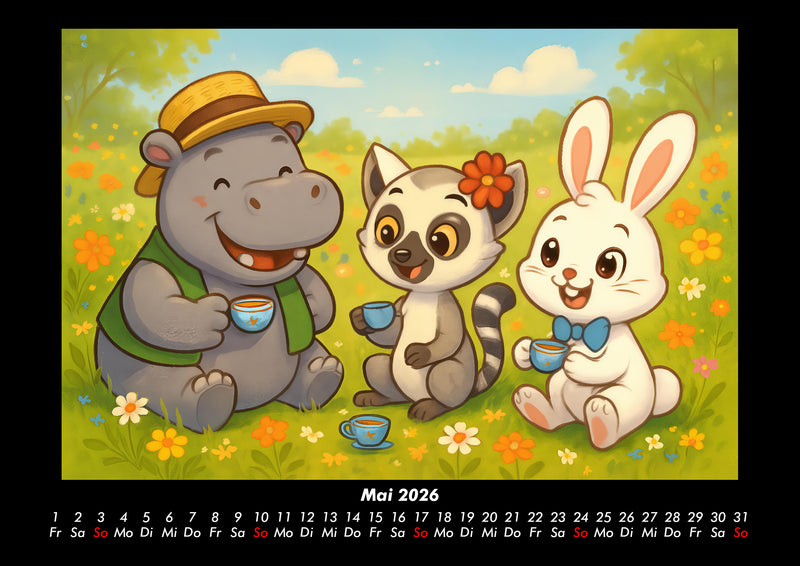 Sash, Lulu & Bouncy - Freunde fürs ganze Jahr Fotokalender 2026 - 5