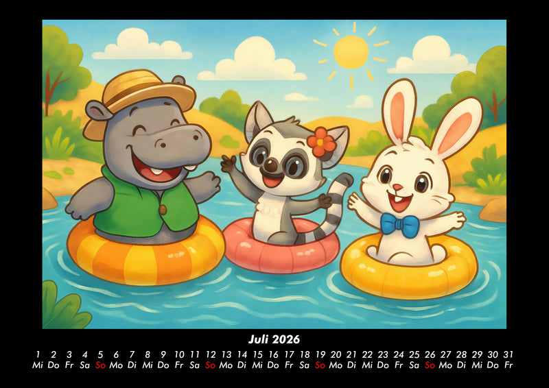 Sash, Lulu & Bouncy - Freunde fürs ganze Jahr Fotokalender 2026 - 7