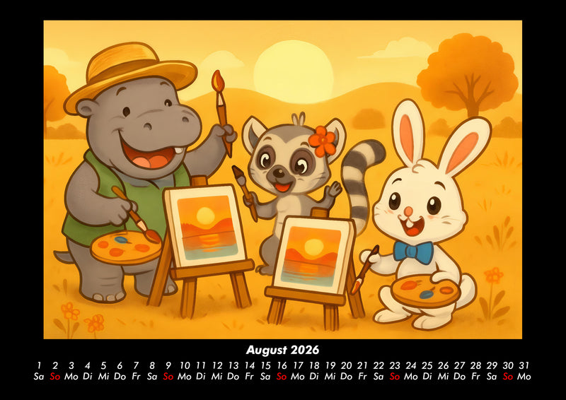 Sash, Lulu & Bouncy - Freunde fürs ganze Jahr Fotokalender 2026 - 8