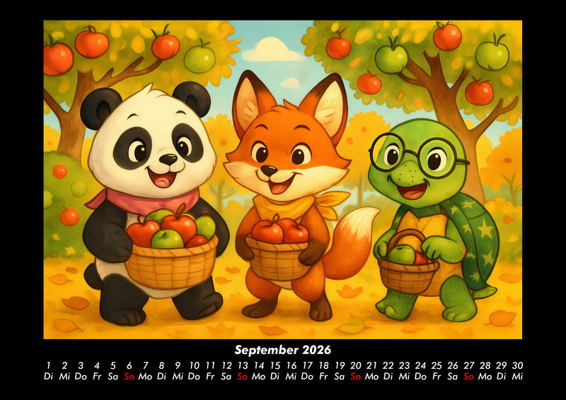 Pippin, Finn & Taz - Freunde im Zauberwald Fotokalender 2026 - 9