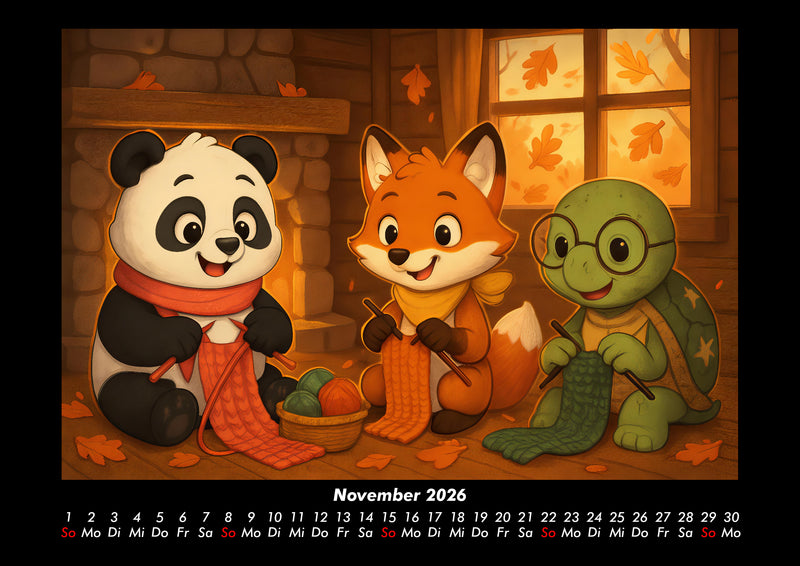Pippin, Finn & Taz - Freunde im Zauberwald Fotokalender 2026 - 11