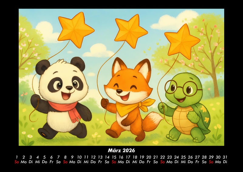 Pippin, Finn & Taz - Freunde im Zauberwald Fotokalender 2026 - 3