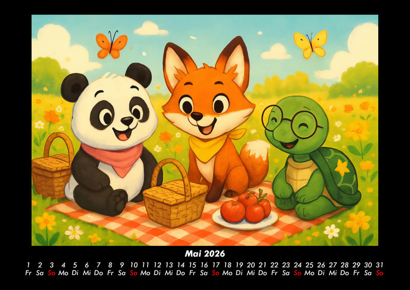 Pippin, Finn & Taz - Freunde im Zauberwald Fotokalender 2026 - 5