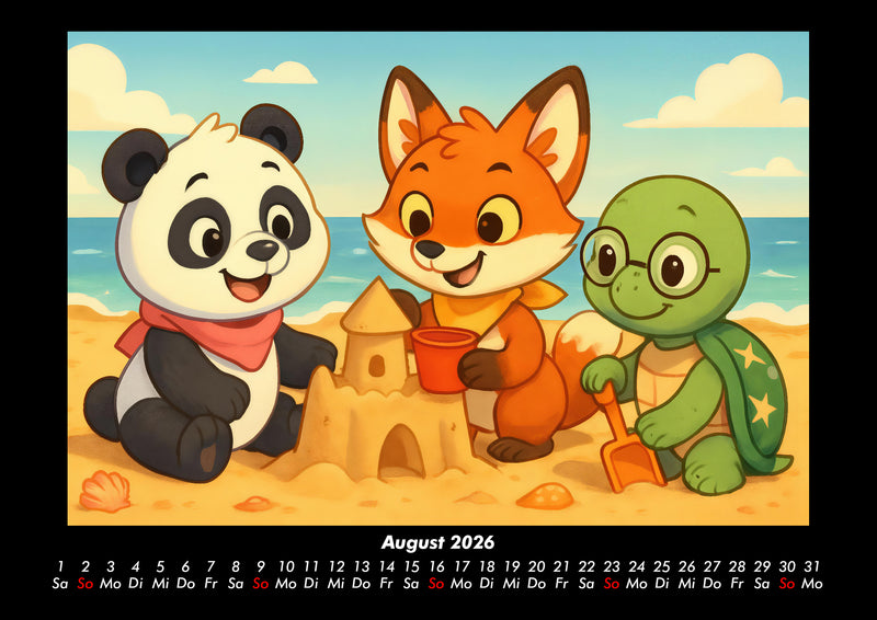 Pippin, Finn & Taz - Freunde im Zauberwald Fotokalender 2026 - 8