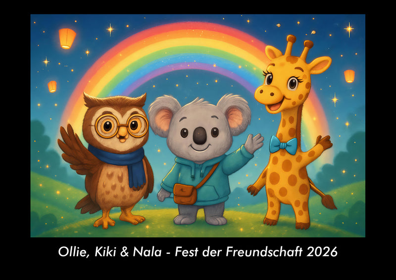 Ollie, Kiki & Nala - Fest der Freundschaft Fotokalender 2026 - Hauptbild