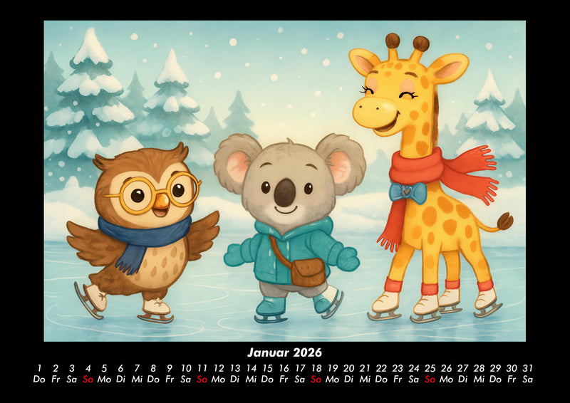 Ollie, Kiki & Nala - Fest der Freundschaft Fotokalender 2026 - 1
