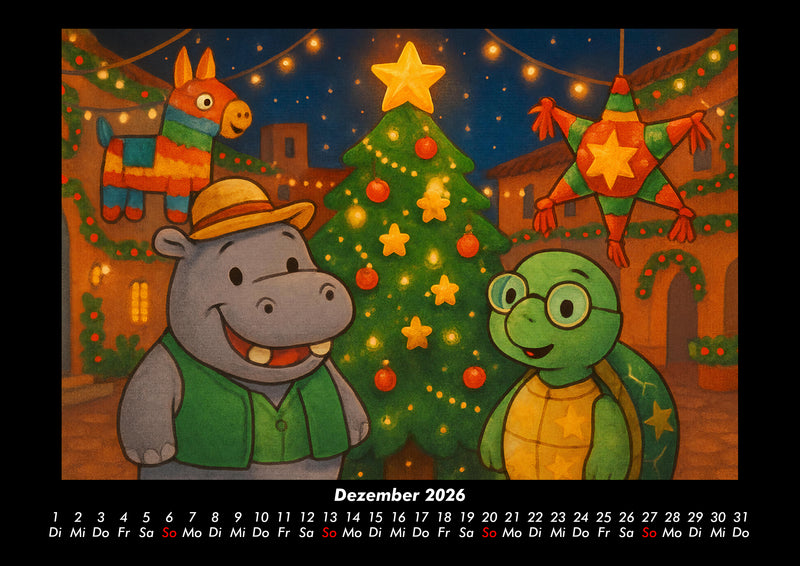 Sash & Taz - Abenteuer in Mexiko Fotokalender 2026 - 12