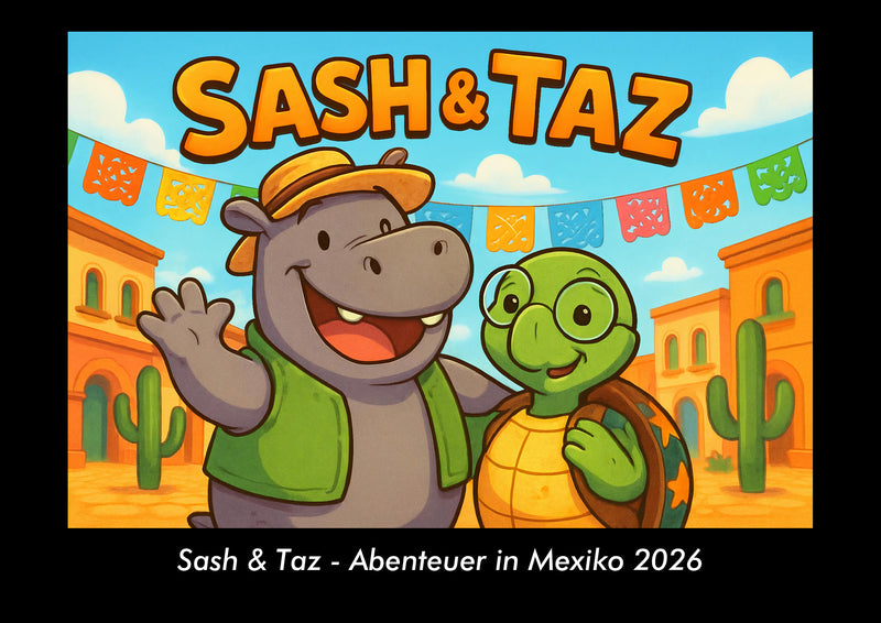 Sash & Taz - Abenteuer in Mexiko Fotokalender 2026 - Hauptbild