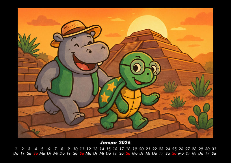 Sash & Taz - Abenteuer in Mexiko Fotokalender 2026 - 1