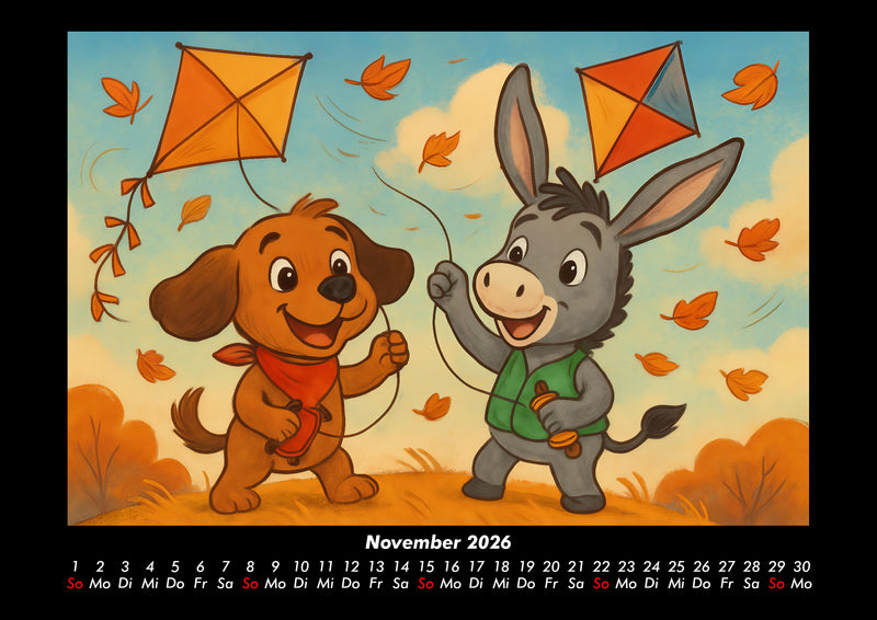Wuff & Huf - Festliche Freundschaft Fotokalender 2026 - 11
