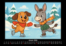 Wuff & Huf - Festliche Freundschaft Fotokalender 2026 - 1