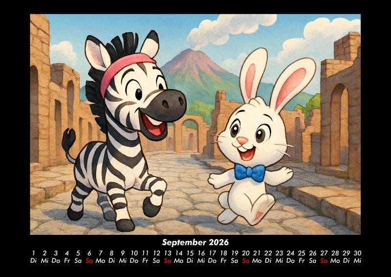 Zara & Bouncy in Italien Fotokalender 2026 - 9