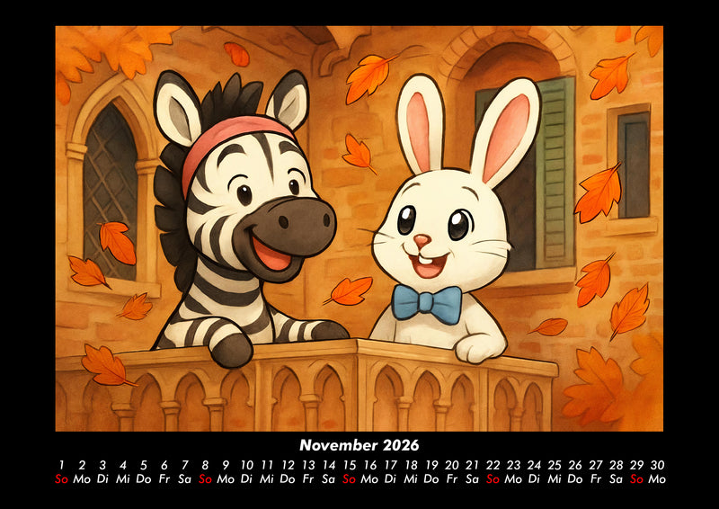 Zara & Bouncy in Italien Fotokalender 2026 - 11