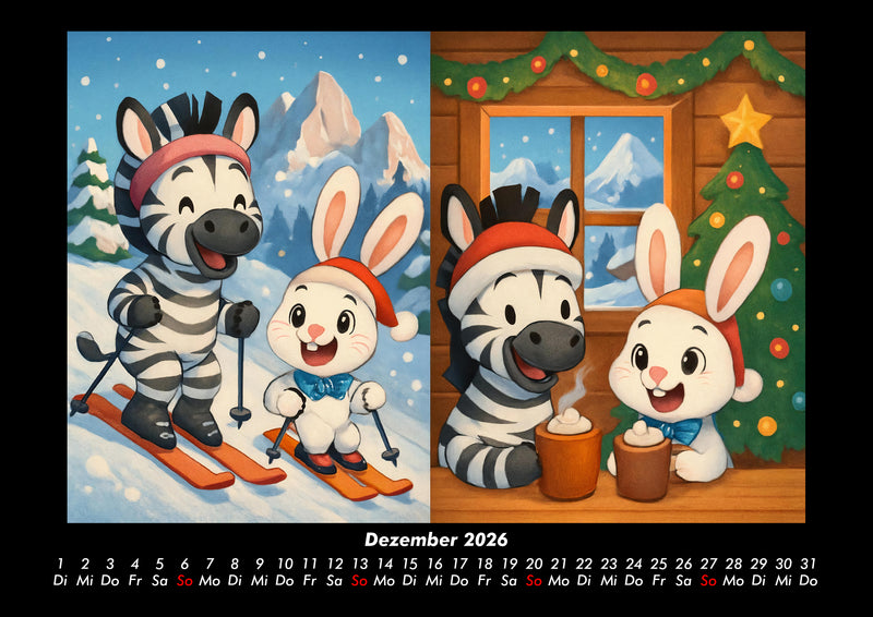 Zara & Bouncy in Italien Fotokalender 2026 - 12