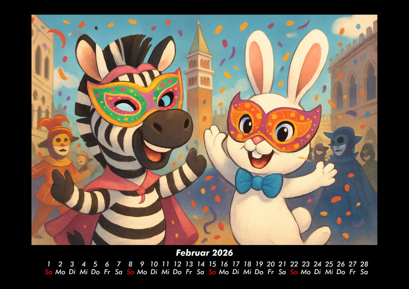 Zara & Bouncy in Italien Fotokalender 2026 - 2