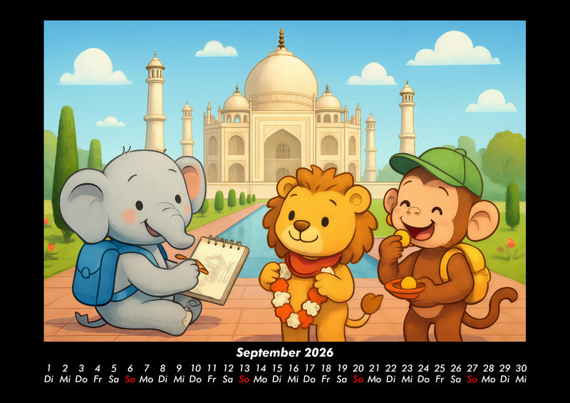 Raffi, Buschi & Milo - Drei Freunde auf Weltreise Fotokalender 2026 - 9
