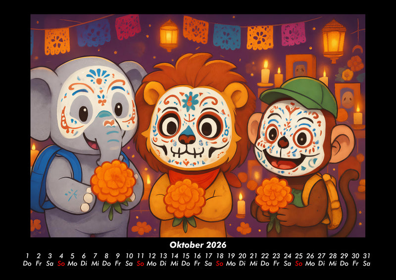 Raffi, Buschi & Milo - Drei Freunde auf Weltreise Fotokalender 2026 - 10