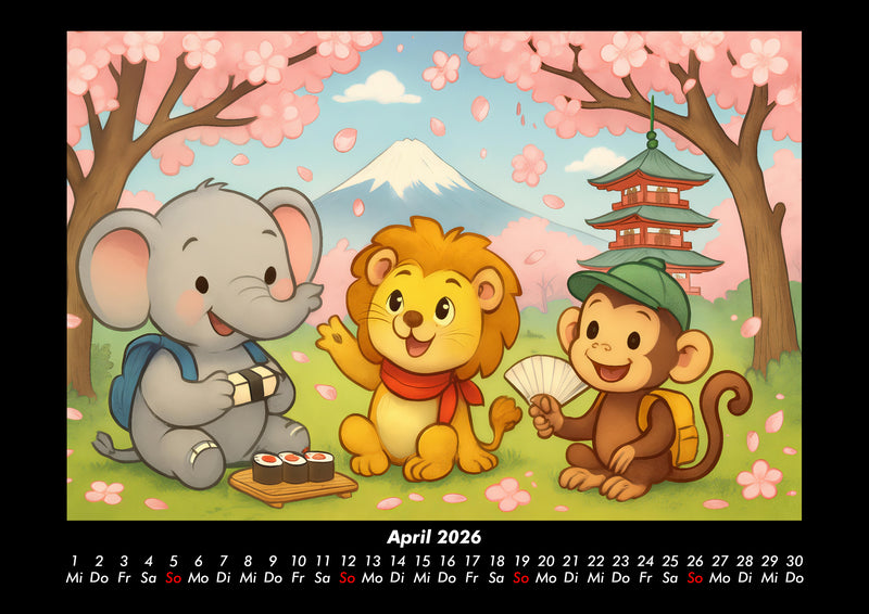 Raffi, Buschi & Milo - Drei Freunde auf Weltreise Fotokalender 2026 - 4