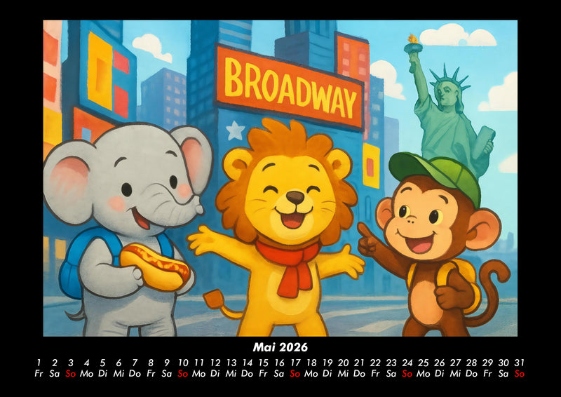 Raffi, Buschi & Milo - Drei Freunde auf Weltreise Fotokalender 2026 - 5