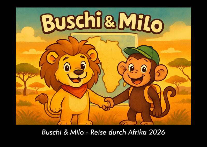 Buschi & Milo - Reise durch Afrika Fotokalender 2026 - Hauptbild
