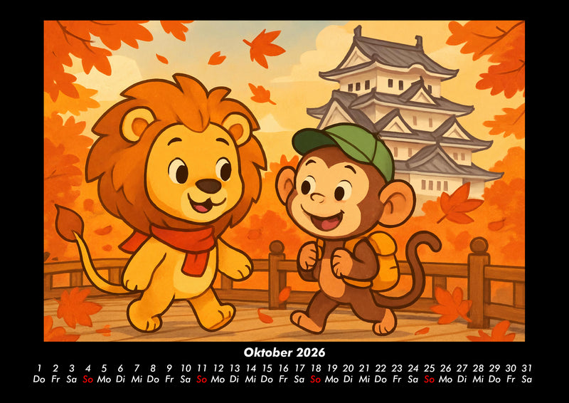 Buschi & Milo - Reise durch Japan Fotokalender 2026 - 10