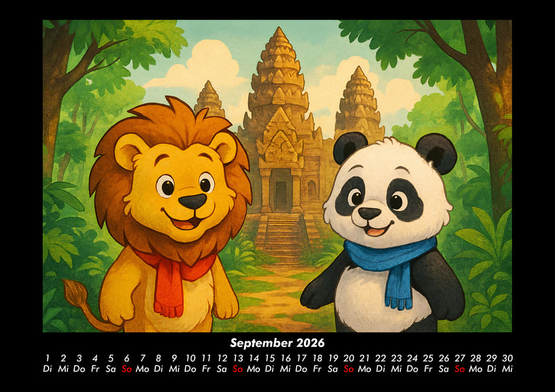 Buschi und Pippin - Reise zu den Weltwundern Fotokalender 2026 - 9