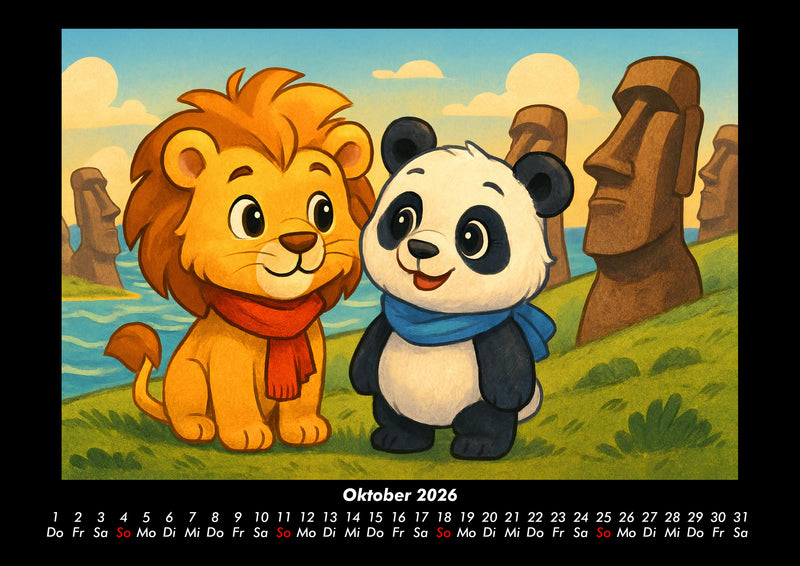 Buschi und Pippin - Reise zu den Weltwundern Fotokalender 2026 - 10