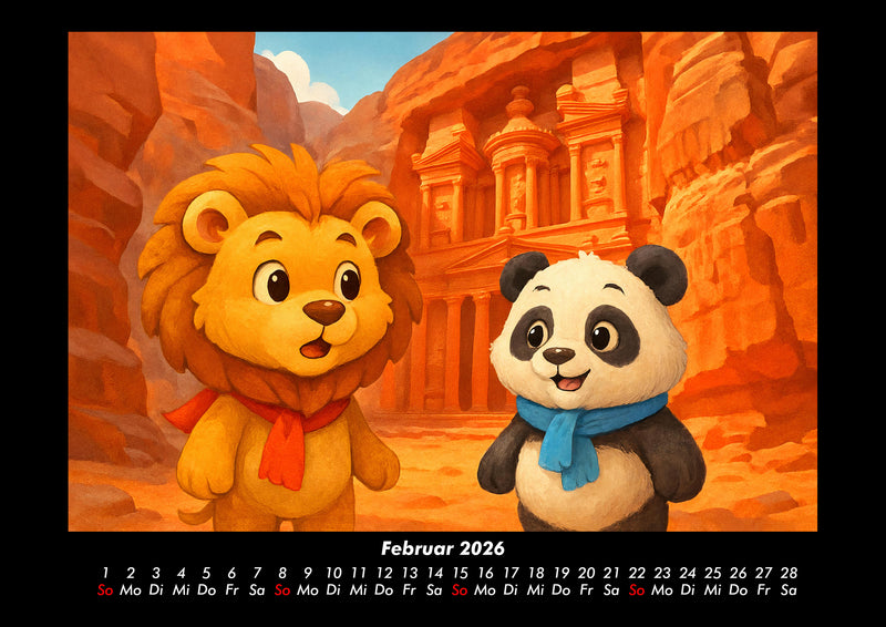 Buschi und Pippin - Reise zu den Weltwundern Fotokalender 2026 - 2